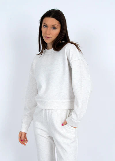 Lucie Ivory Mel Pullover Top