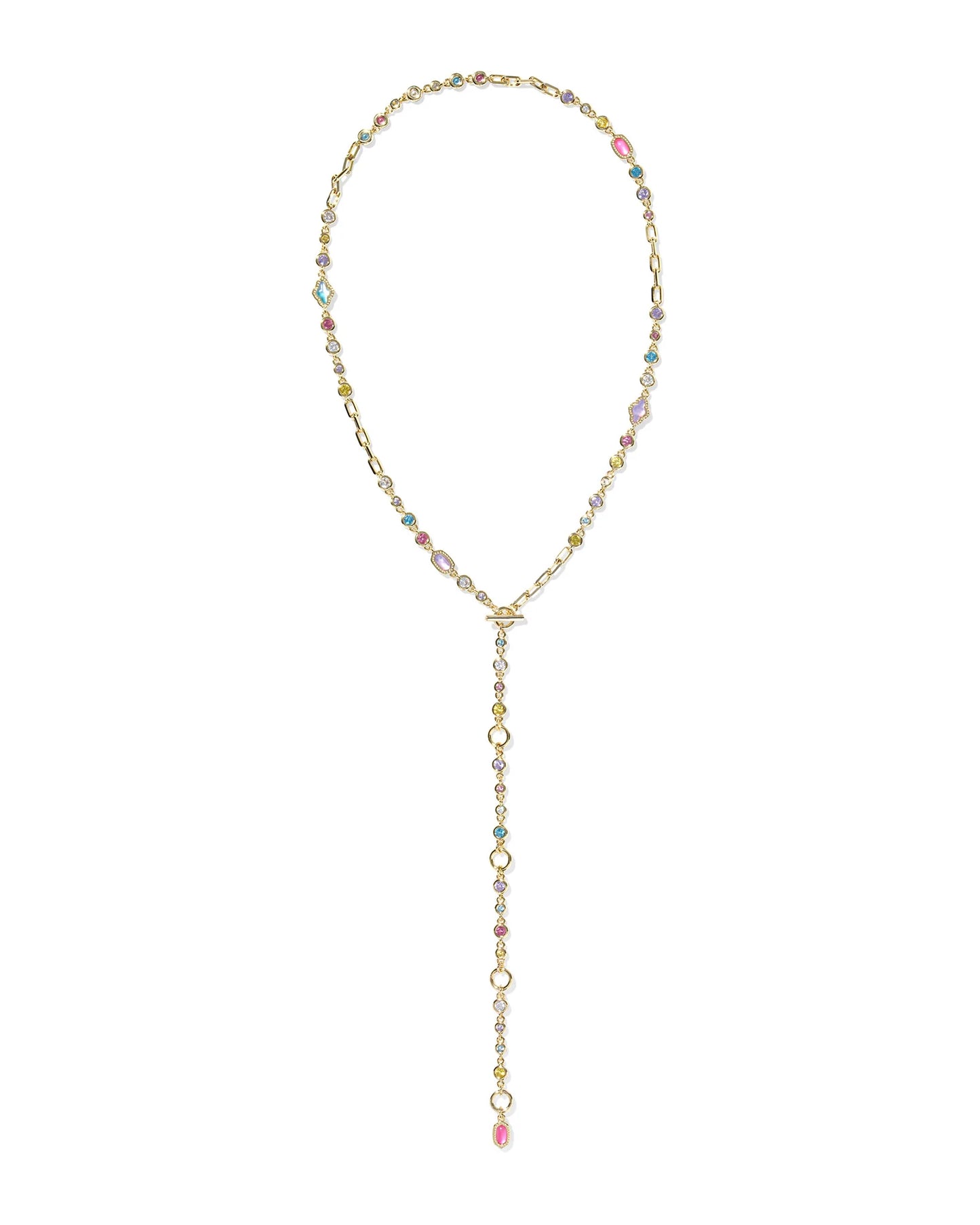 Mini Elisa Abbie Gold Strand Necklace in Multi Mix