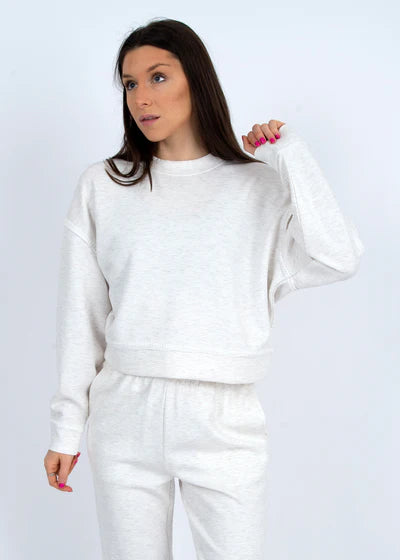 Lucie Ivory Mel Pullover Top