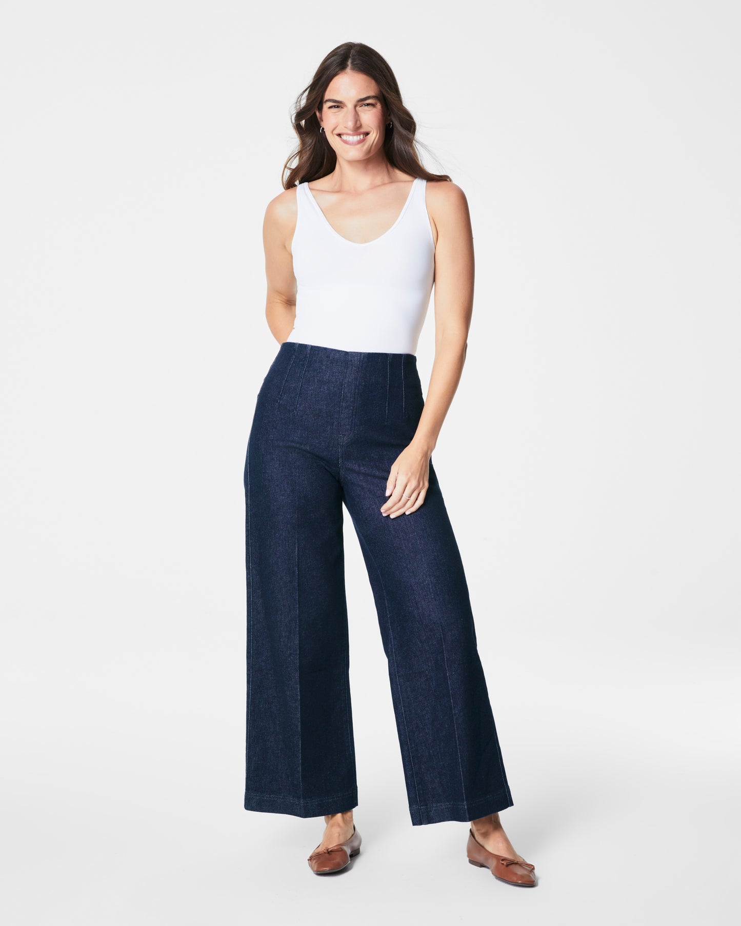 Spanxshape™ Everywear Zero Waistband Cropped Wide Leg Jeans