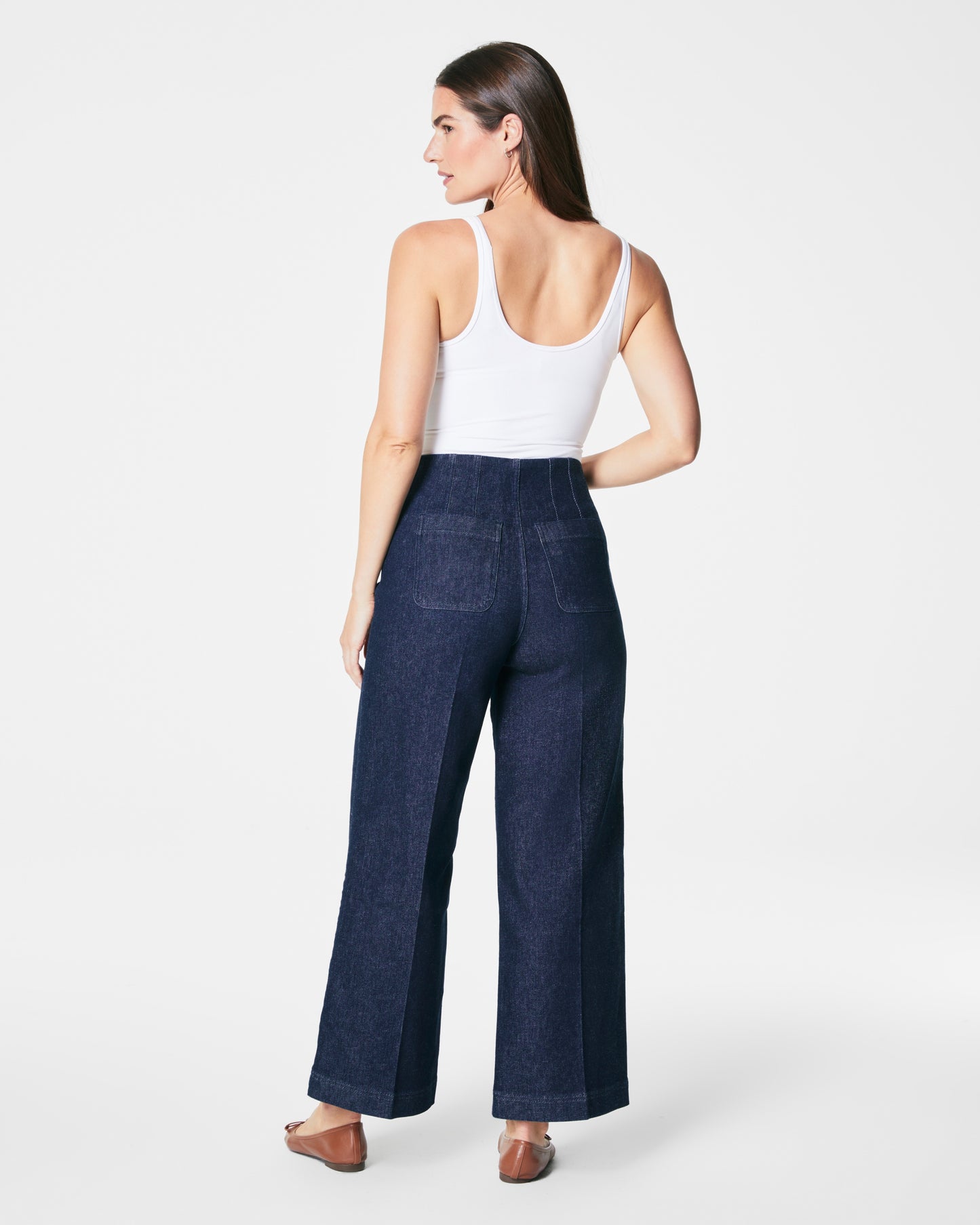 Spanxshape™ Everywear Zero Waistband Cropped Wide Leg Jeans
