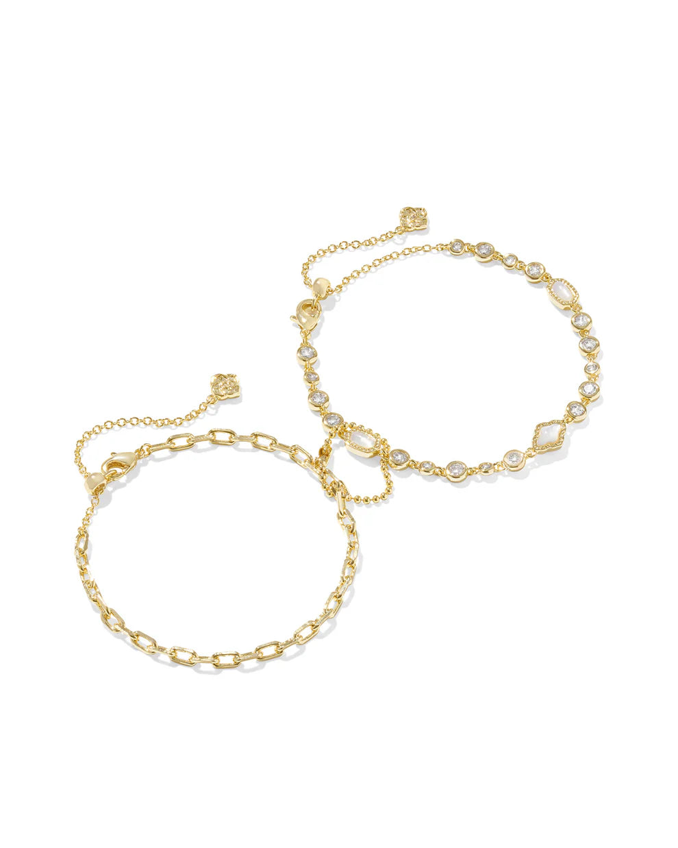 Mini Elisa Abbie Gold Set Bracelet in White Mix