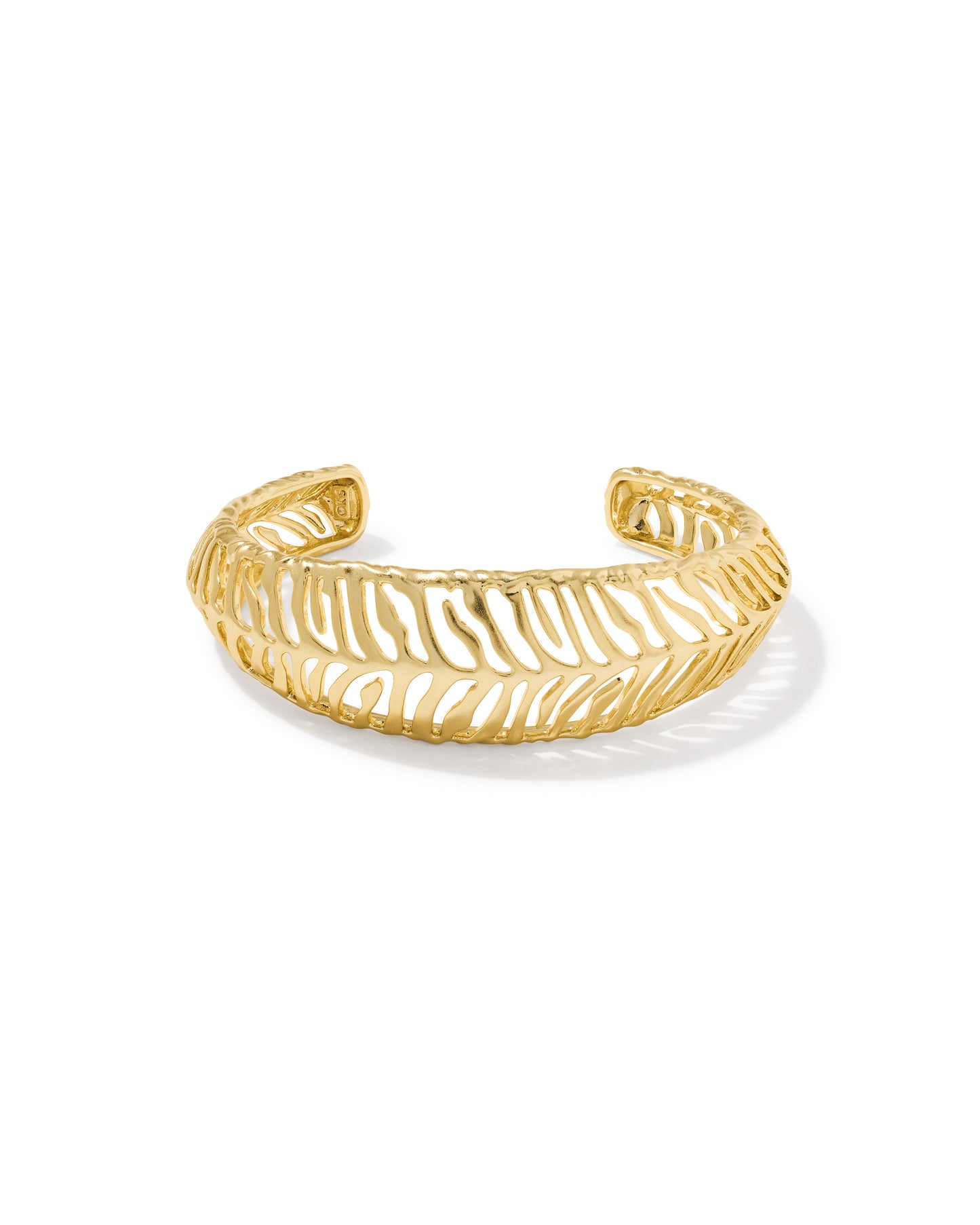 Tiger Striped Miki Cuff Bracelet in Gold