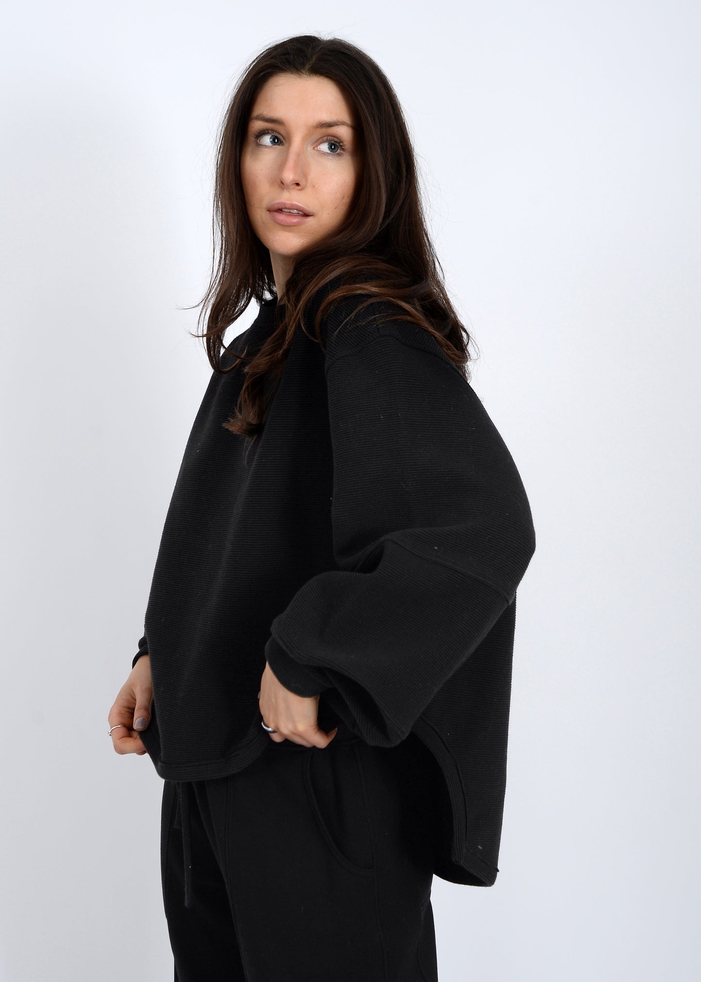 Lucina Ottoman Black Top