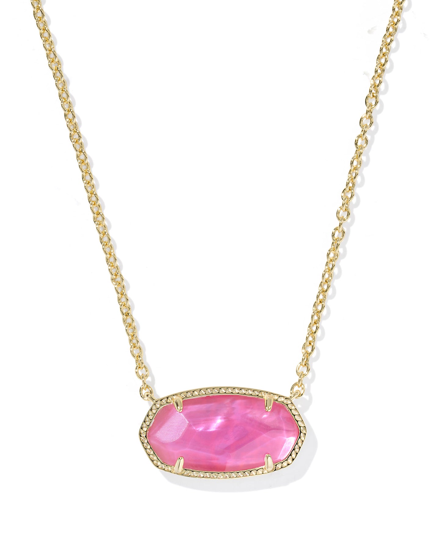 Elisa Statement Gold Short Pendant Necklace in Azalea Illusion