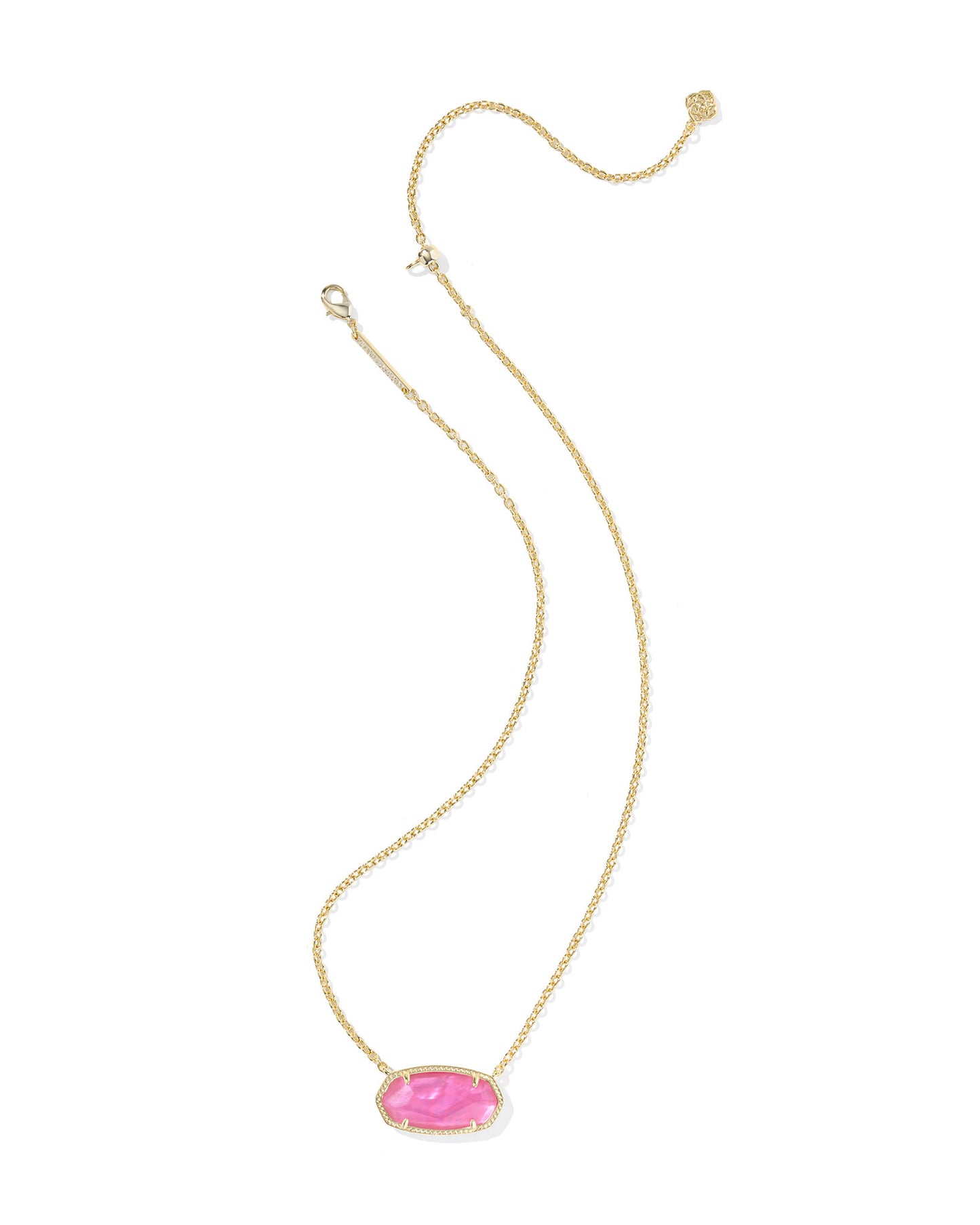 Elisa Statement Gold Short Pendant Necklace in Azalea Illusion