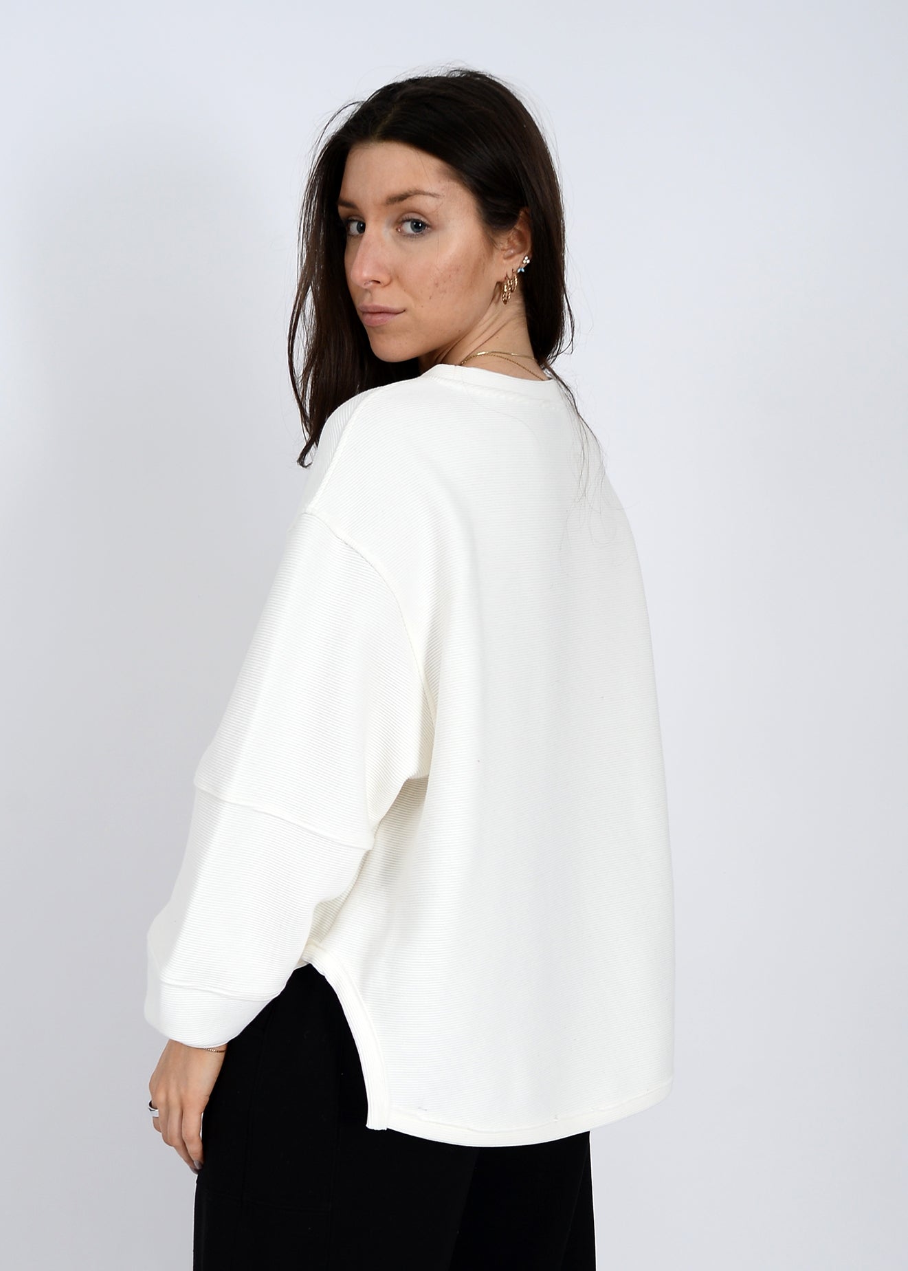 Lucina Ottoman White Top