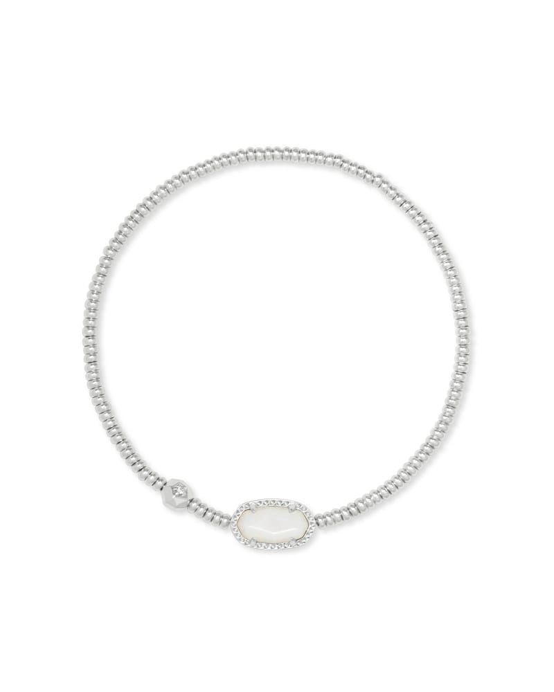 Grayson Silver Stretch Bracelet Silver Ivory Mother-in-Pearl