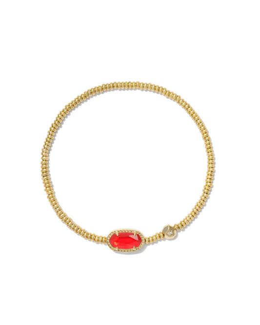 Grayson Gold Stretch Bracelet in Red Illusion