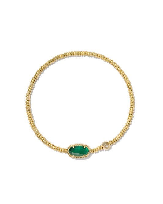 Grayson Gold Stretch Bracelet in Emerald Illusion