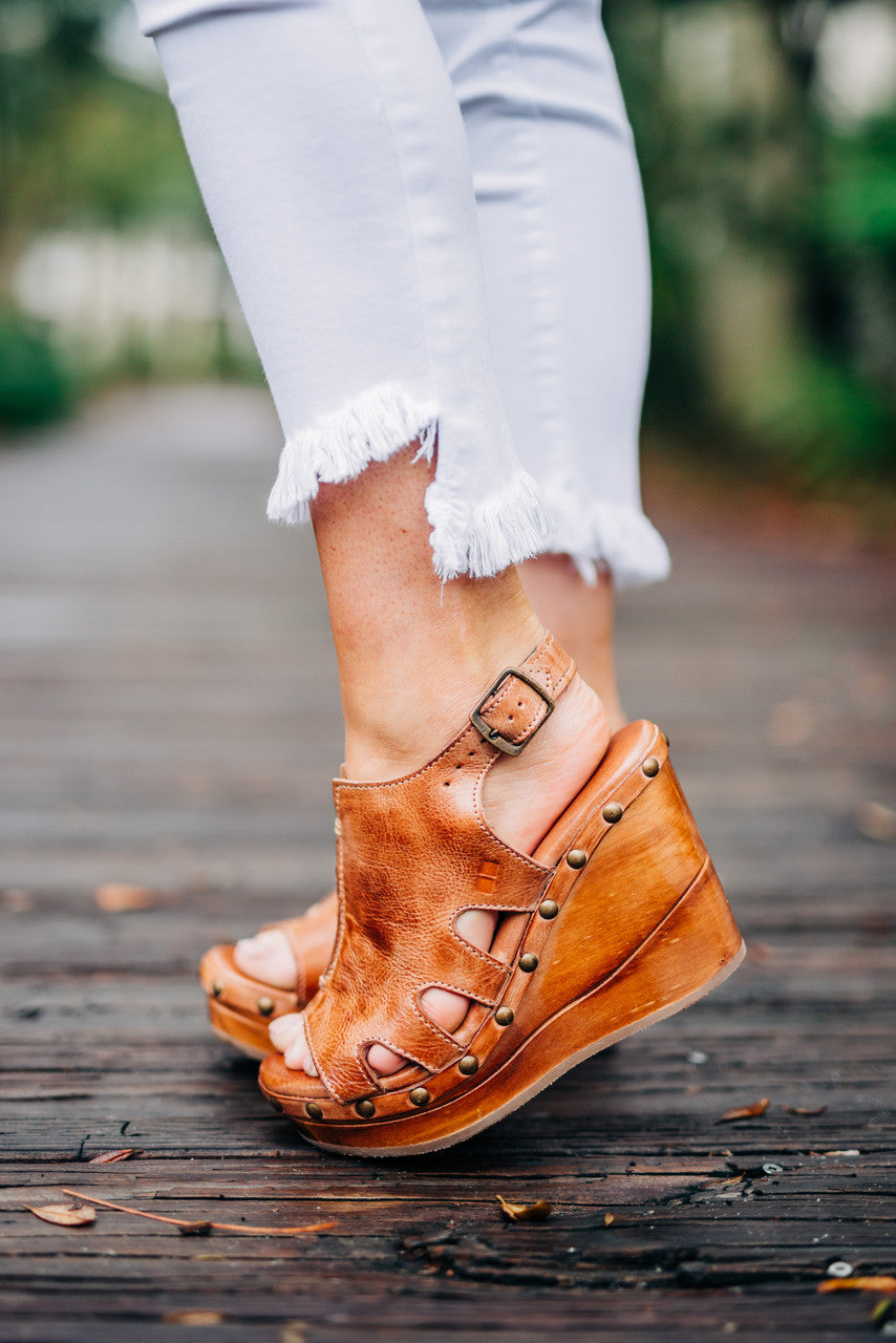 Naiya Tan Dip Dye Wedges