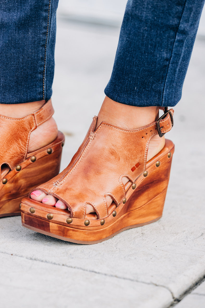 Naiya Tan Dip Dye Wedges