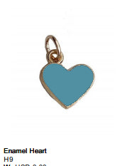 Enamel Blue Heart Charm