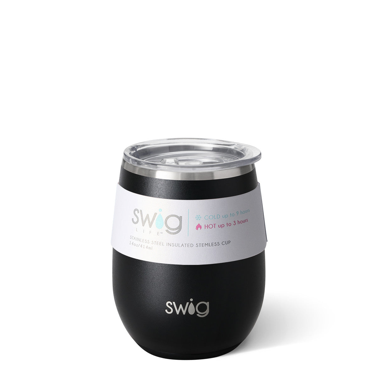 Matte Black Wine Cup (14oz)