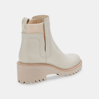 Huey H20 Off White Leather Boots