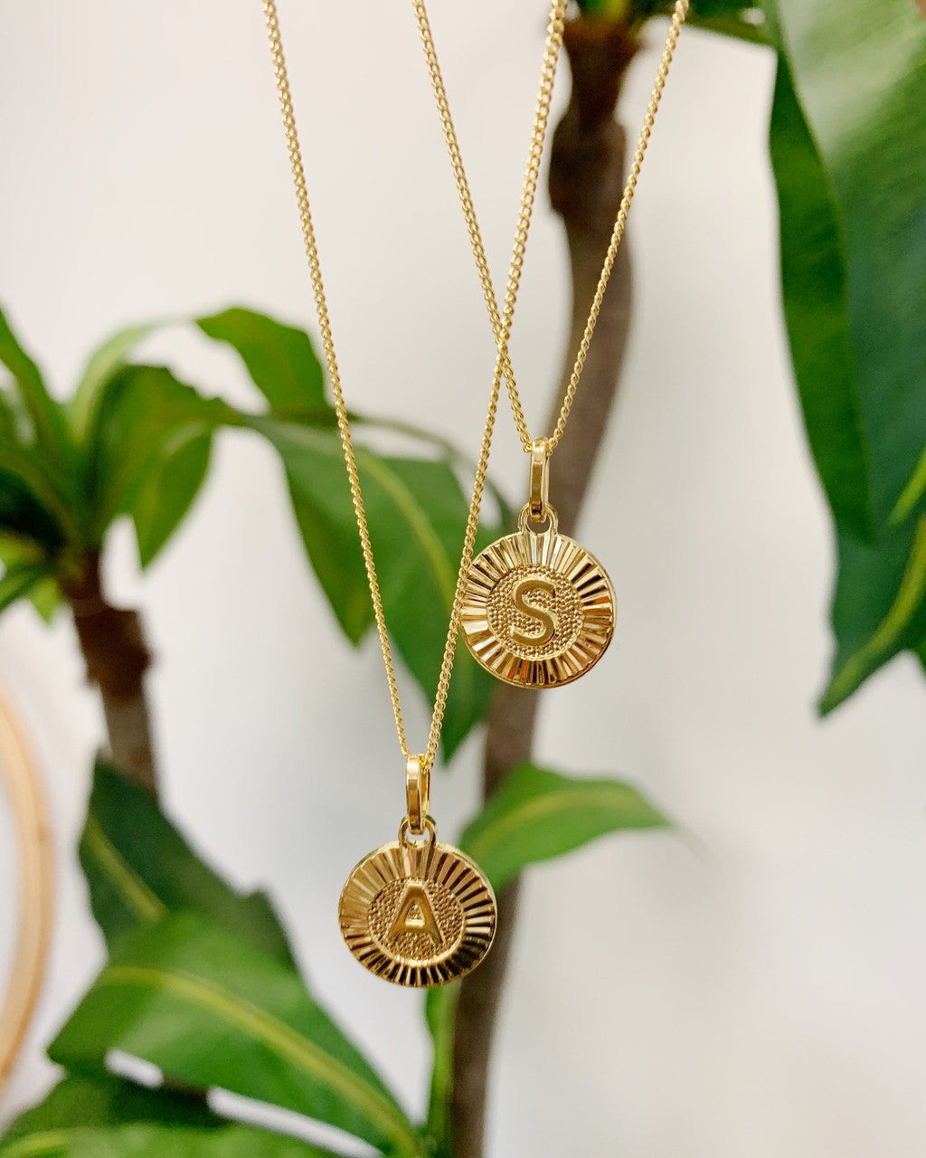 Initial Medallion Necklace