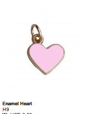 Enamel Pink Heart Charm