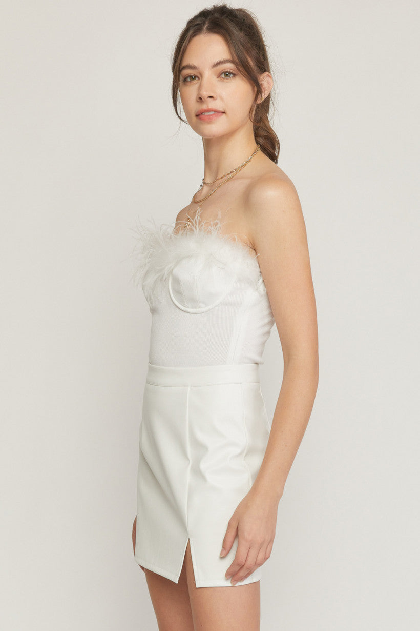 Sweet And Casual Off White Bodysuit