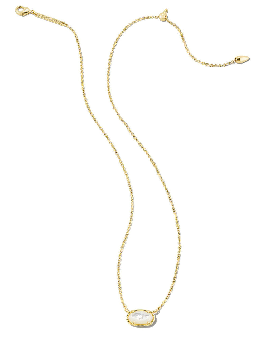 Grayson Short Pendant Necklace in Gold Ivory Mother Of Pearl