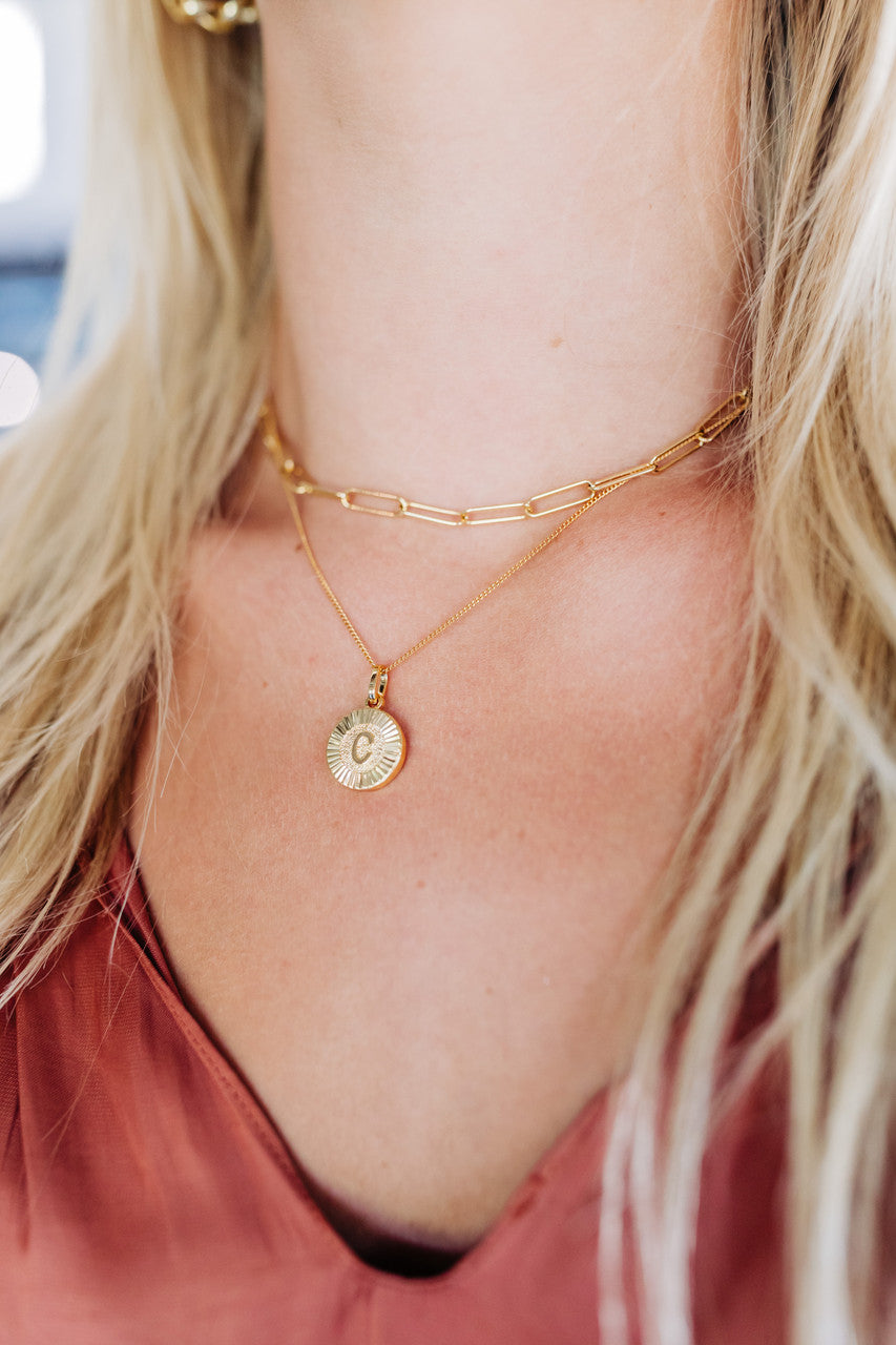 Initial Medallion Necklace