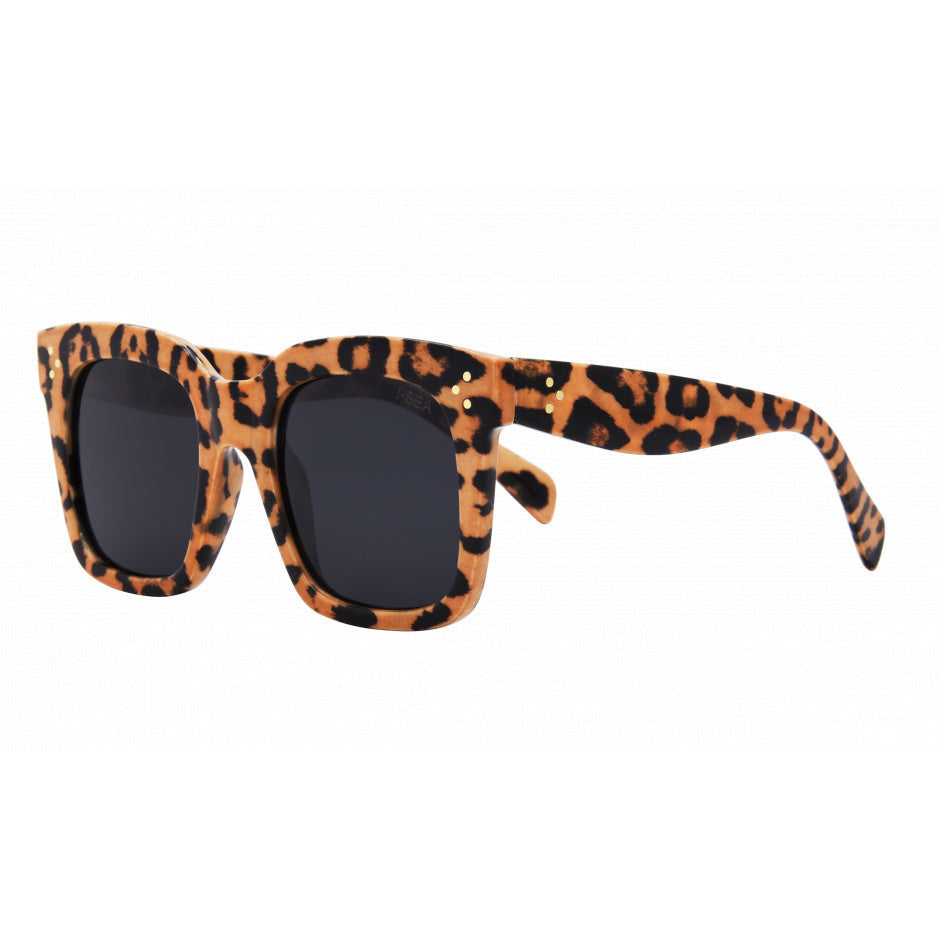Waverly Leopard Smoke Polarized Sunglasses
