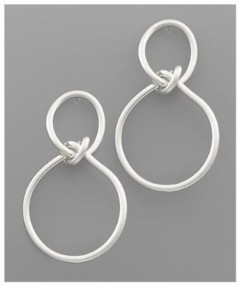 Instant Joy Matte Silver Earrings