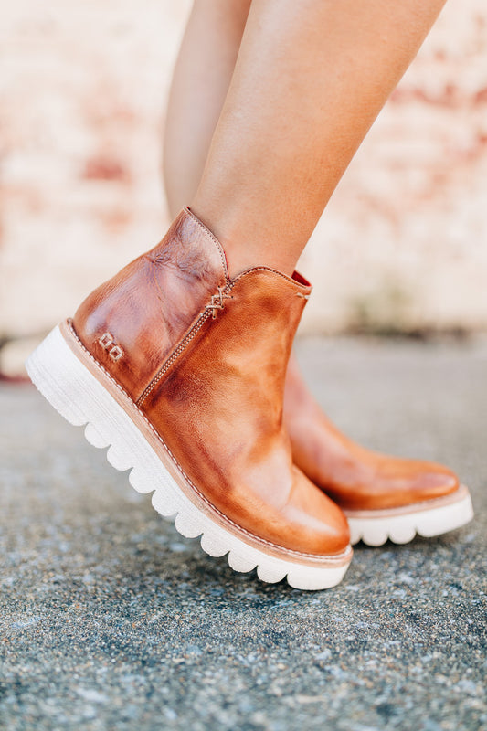 Lydyi Tan Rustic Bootie