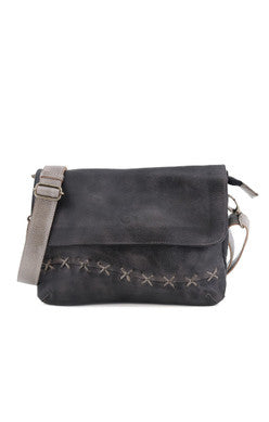 Cleo Black Icicle Rustic Handbag