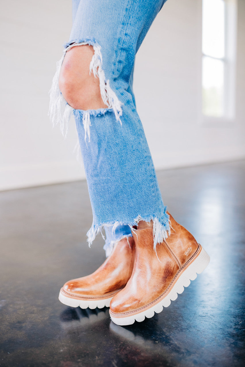 Lydyi Tan Rustic Bootie