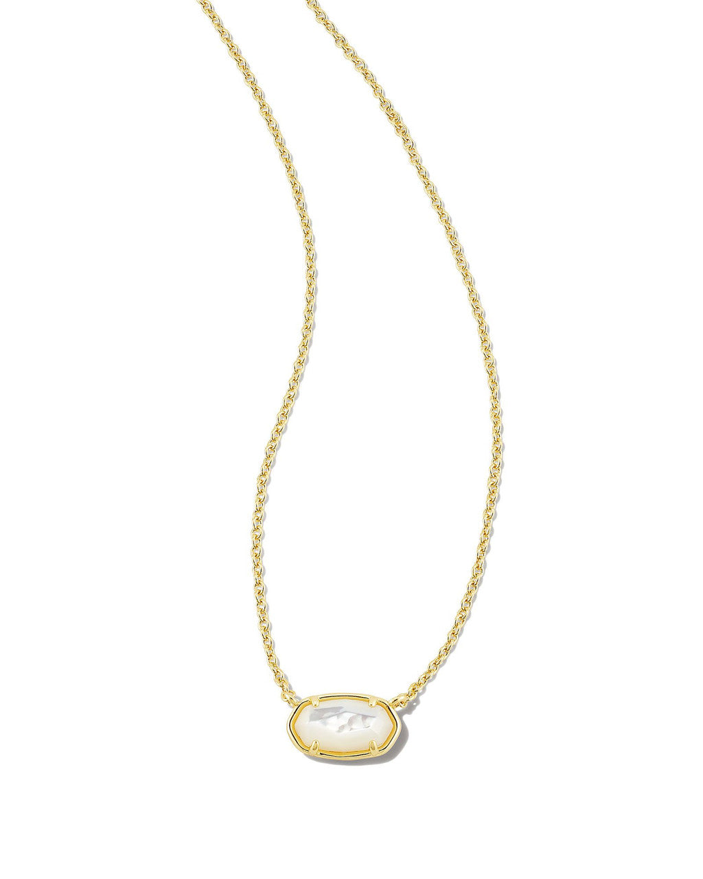 Grayson Short Pendant Necklace in Gold Ivory Mother Of Pearl