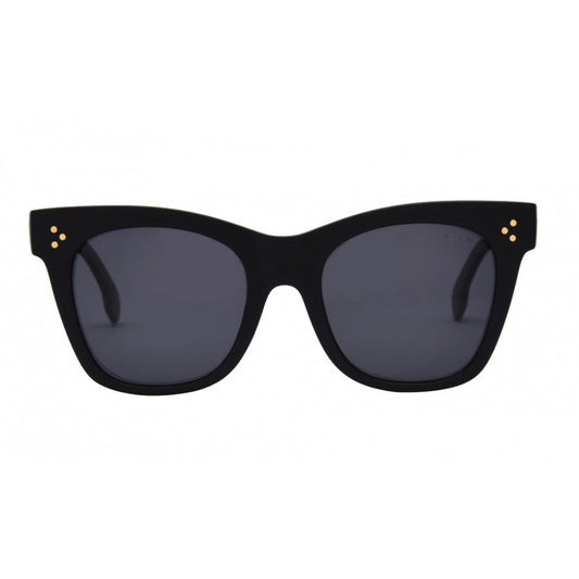Stevie Matte Black Smoke Polarized Sunglasses