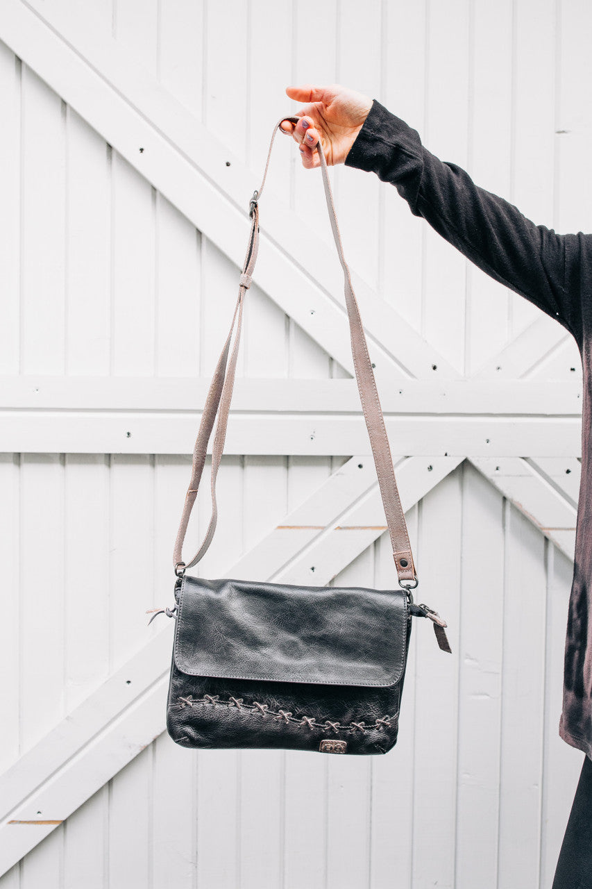 Cleo Black Icicle Rustic Handbag