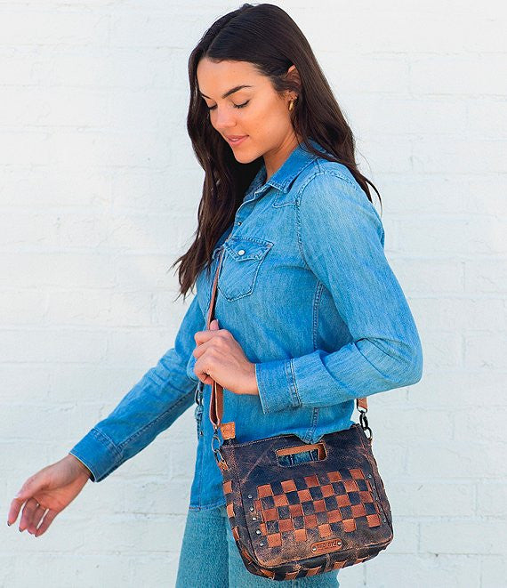 Keiki Black Lux Tan Handbag