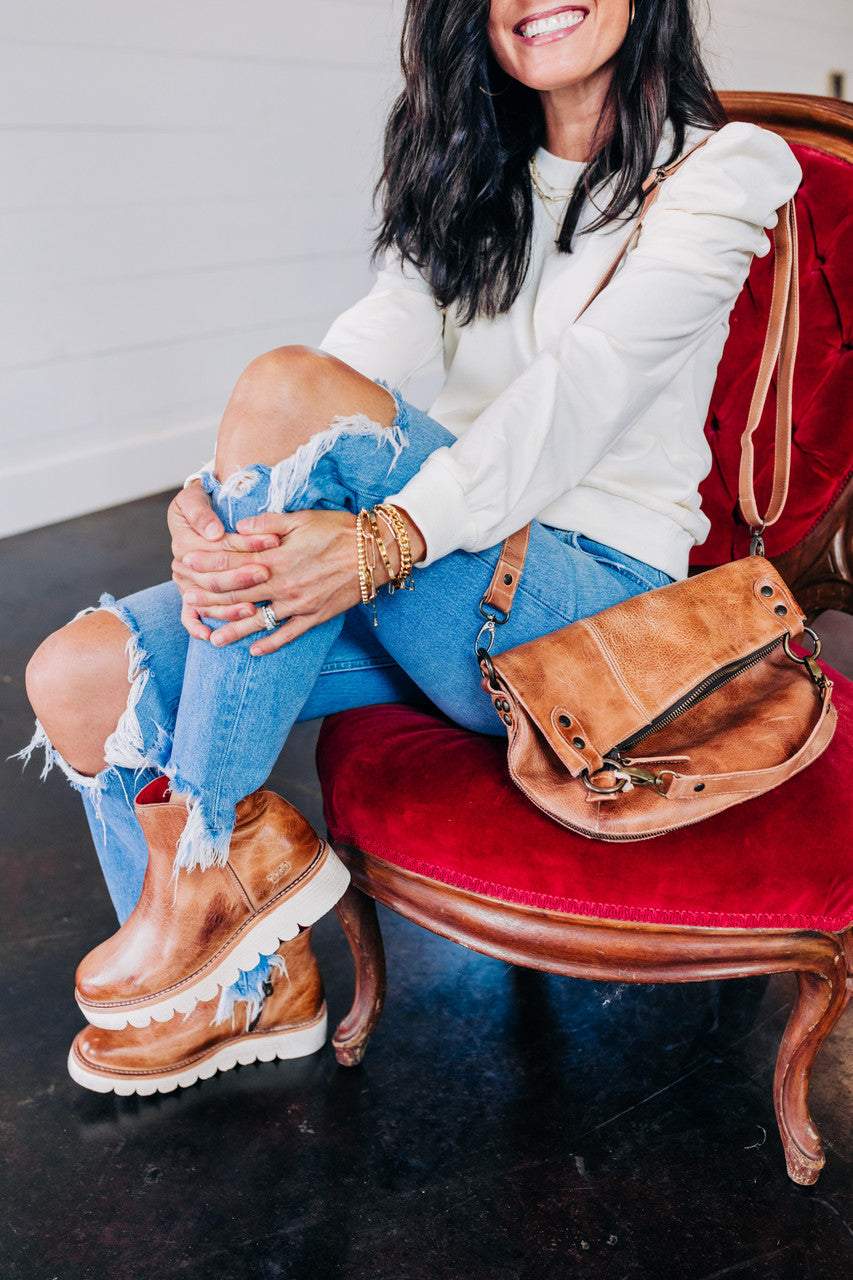 Lydyi Tan Rustic Bootie