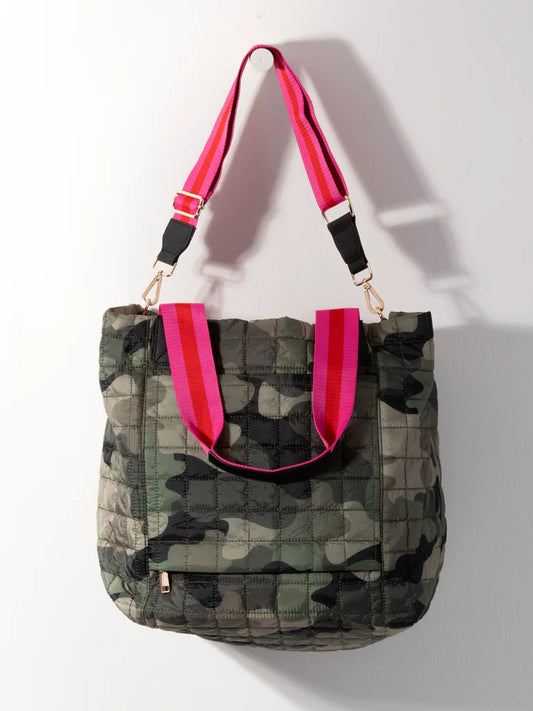 Ezra Camo Travel Tote