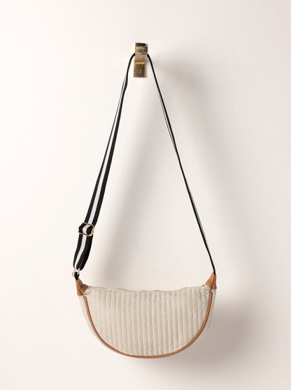 Ezra Ivory Crossbody Bag