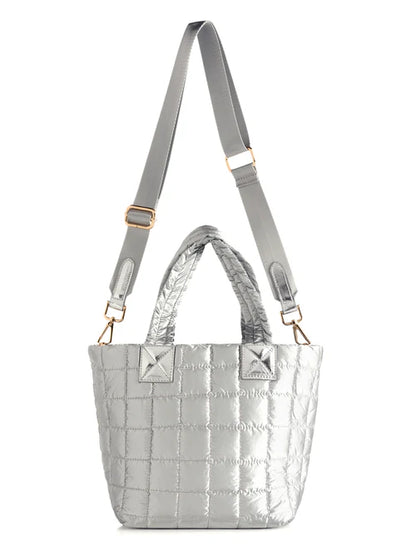 Logan Silver Mini Tote Crossbody