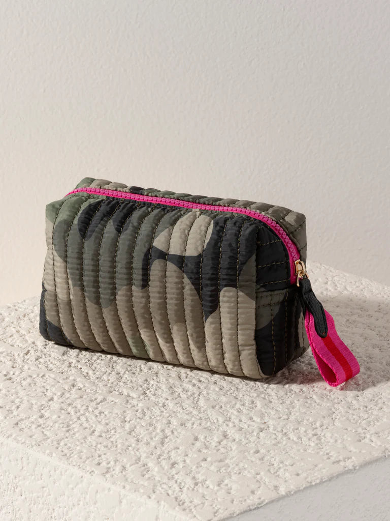 Ezra Small Boxy Camo Cosmetic Bag