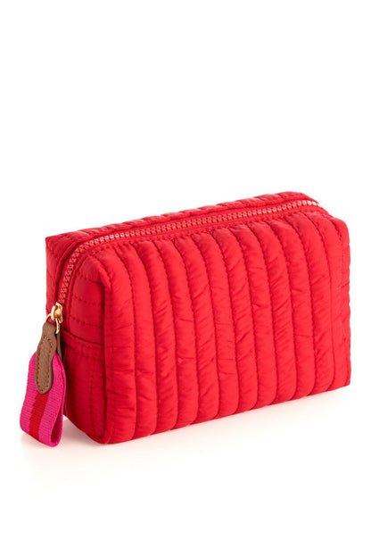 Ezra Small Boxy Red Cosmetic Bag