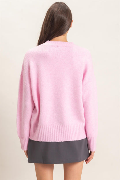 Easy Sunday Pink Sweater