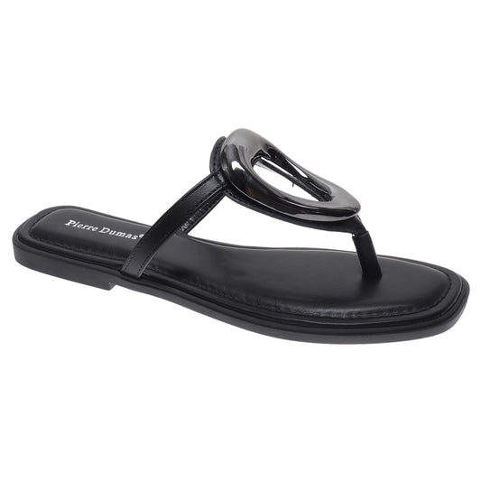 Express Black Flat Sandal