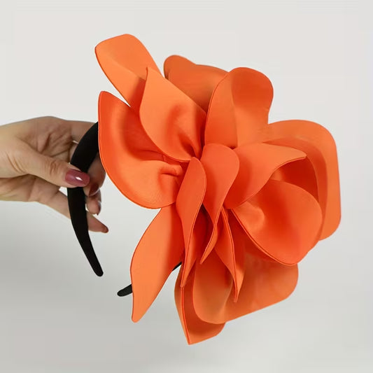 Whispering Petals Orange Fascinator