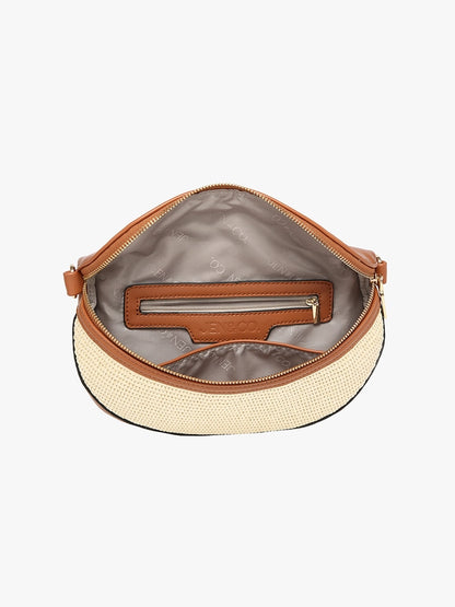 Nevaeh Straw Brown Crossbody