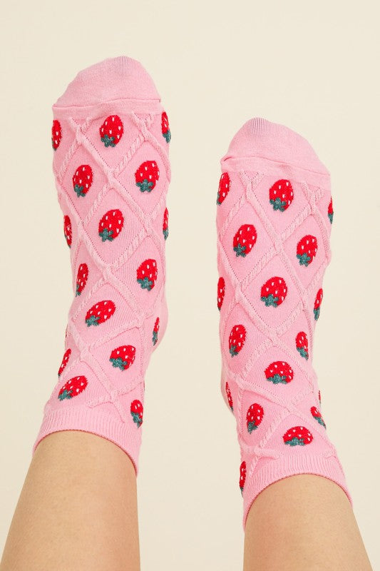 Berry Patch Pink Socks