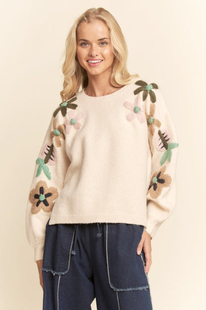 Looking Back Cream Sweater
