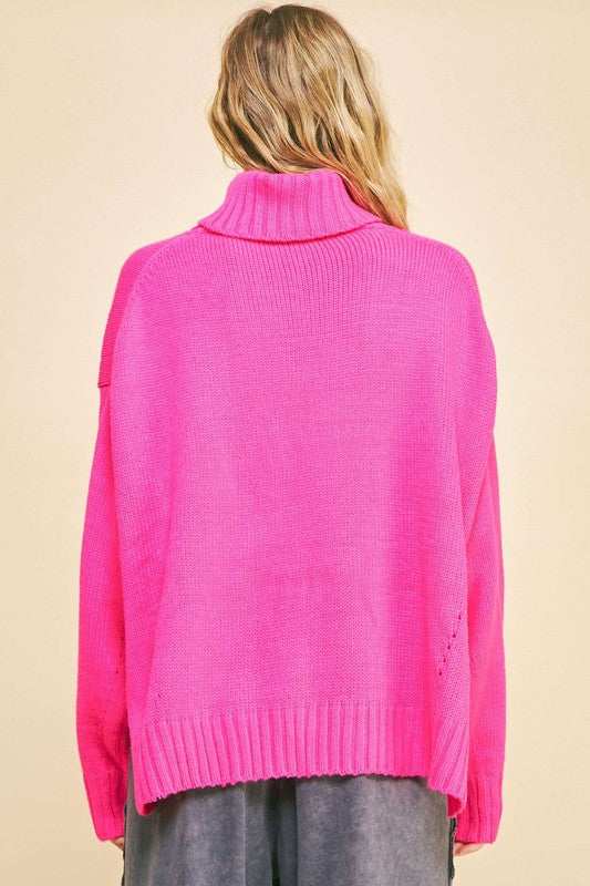 Joyful Feeling Fuchsia Sweater