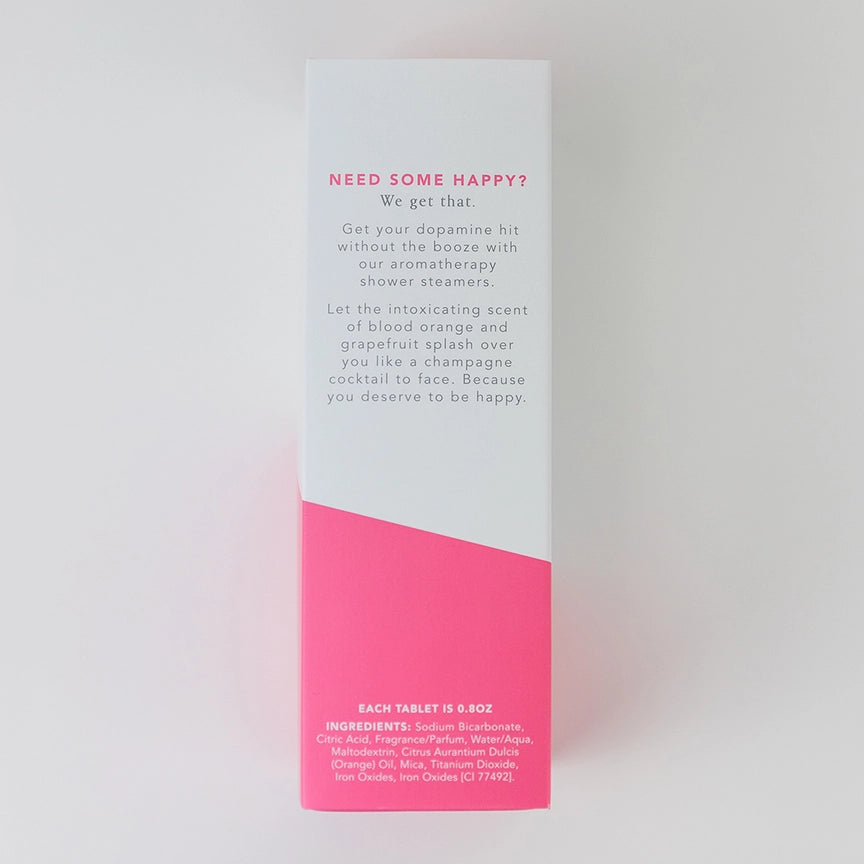 Happy Hour Shower Blood Orange Grapefruit  Shower Steamers (Set of 8)