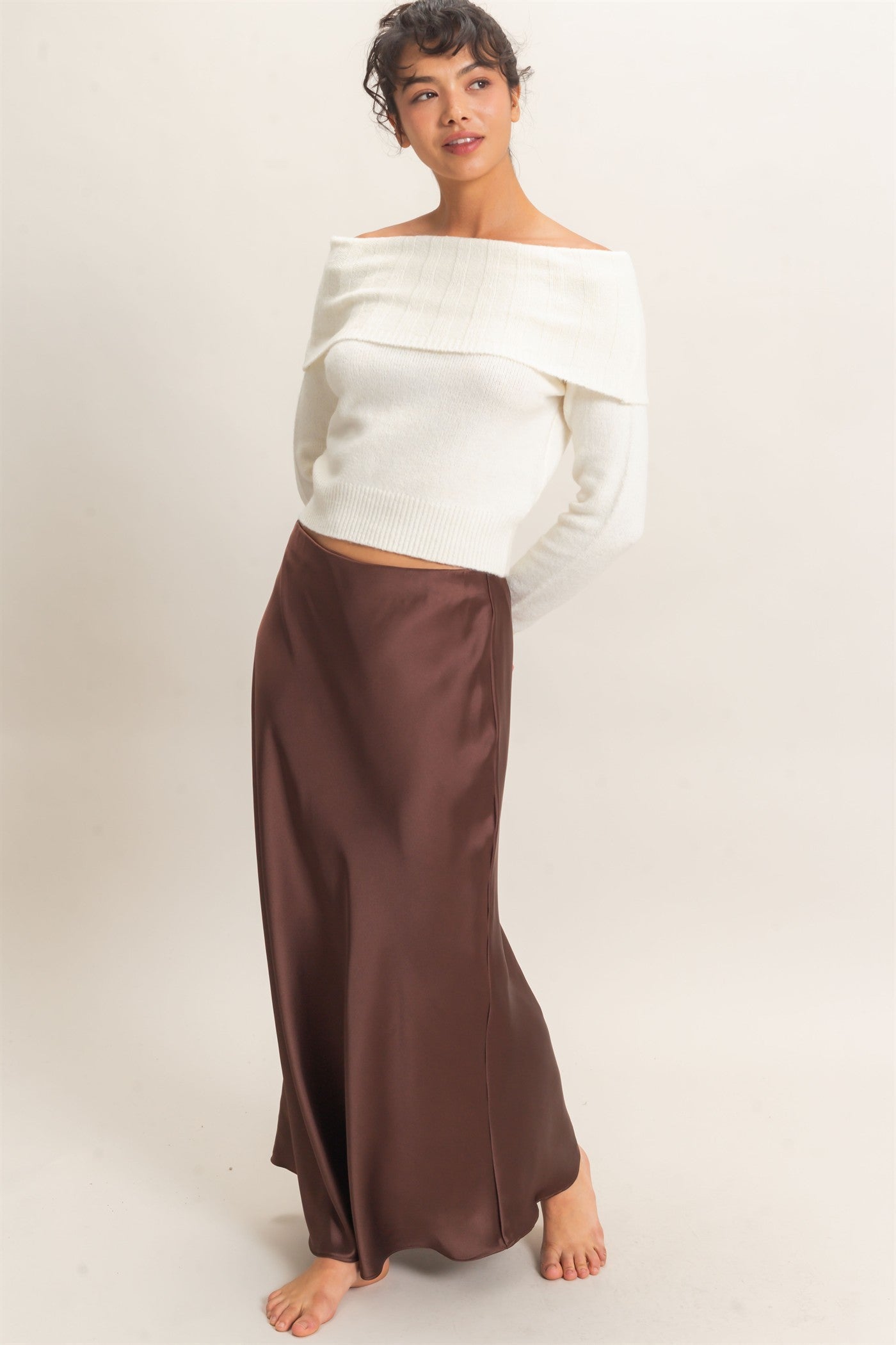 Classic Elegance Dark Brown Skirt