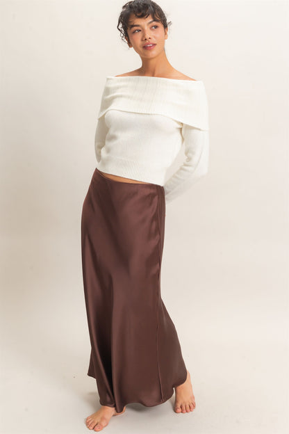 Classic Elegance Dark Brown Skirt