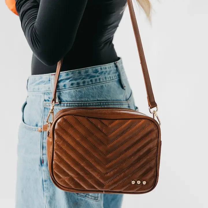 Coco Moca Quilted Camera Crossbody Bag